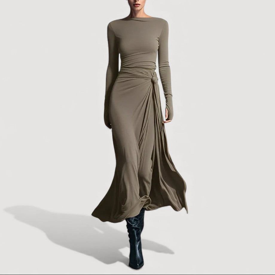 ELVIRA – DRAPED MAXI DRESS